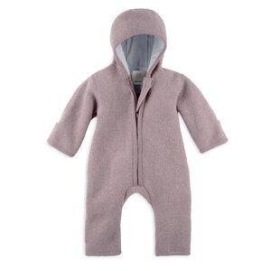 Halfen Organic Merino Wool Baby Bunting Romper Lavender Purple Hooded | 18-24 mo